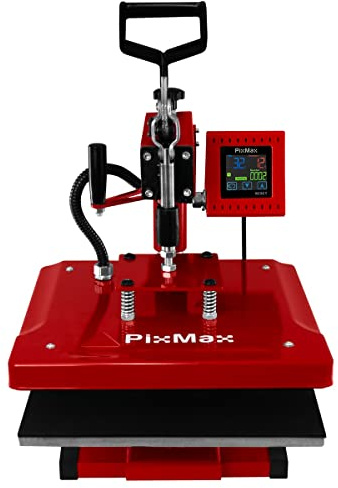 38 x 38cm Hitzepresse Schwenkbare Transferpresse Heißpresse Textilpresse T-Shirtpresse Sublimationsdruck Touchscreen Einstellbarer Druck Tinte oder Vinyl 250°C DIY Unternehmen 10 Sublimationsblätter