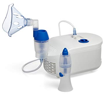 OMRON C102 Total – 2-in-1-Inhalationsgerät mit Nasendusche zur wirksamen Linderung von Schnupfen- und Allergiesymptomen bei Kindern und Erwachsenen