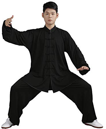 air swimmers Kampfsportbekleidung | Traditionelle chinesische Uniformen für Tai Chi und Wing Chun | Unisex Kostüm aus Milchseide | Leichte Kostüme für Meditation & Qigong.