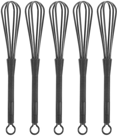 Baluue 5-Teiliges Set Mini Kunststoff Schneebesen Für Haarfarben Mischen Farbrührer Haarfarbenmischer Für Gleichmäßiges Vermengen in Küche Und Salon Vielseitiges Werkzeug