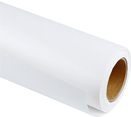 RUSPEPA Weiß Kraftpapier - Natürliches Recyclingpapier, Kraftpapierrolle Ideal für Kunsthandwerk, Kunst, Kleine Geschenkverpackungen, Verpackung, Post, Versand und Pakete - 91.4 cm x 30 m