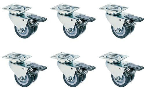 bene living 6er Set Strandkorbrollen mit Feststeller