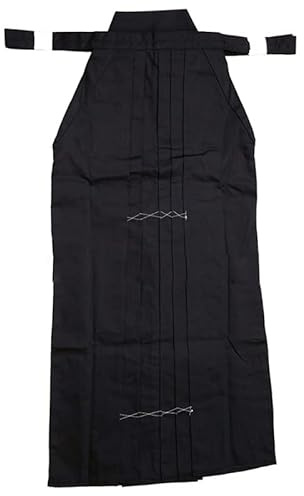 Japan Kendo Aikido Hapkido Kampfsport Kleidung Sportbekleidung Hakama für Herren Damen Traditionelle Kleidung, Schwarz, XXL