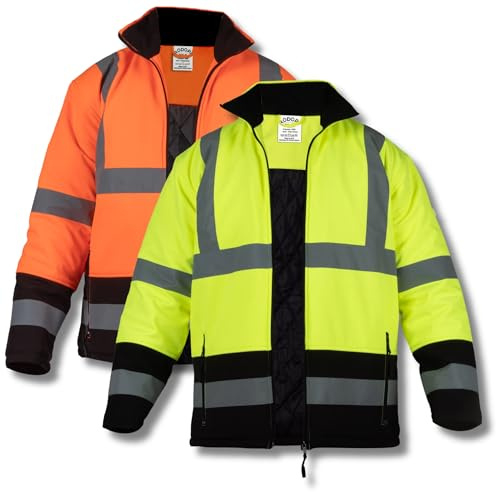 RODOPI FREEZ-Reflex Winter Arbeitsjacke Herren und Damen Gr.S-XXXL Reflektierende Jacke wasserdicht EN ISO 20471:2013 & EN ISO 13688:2013 Warnschutzjacke (as3, alpha, x_l, regular, regular, Orange)