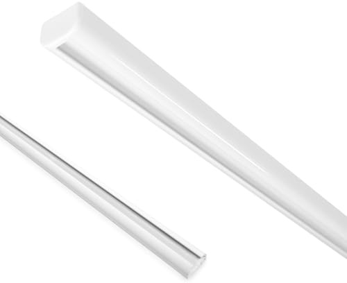 Home-Vision Gardinenschiene Serie Z nur Gardinenschiene 140cm | Vorhangschiene Schienen Weiß 1-läufig Aluminium, Inkl. Befestigungsmaterial, für Schiebevorhang
