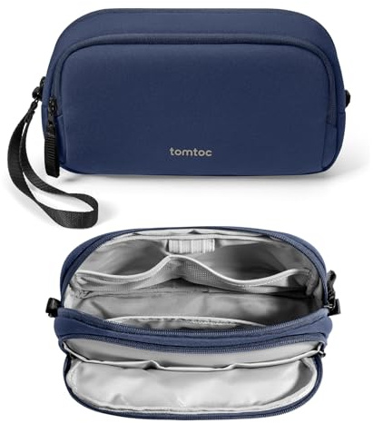 tomtoc Kabeltasche Zubehörtasche, Reise Elektronik Organizer Tasche Tragbar Kabelorganizer Tech Pouch Bag für Zubehör, Powerbank, Ladekabel, Stecker