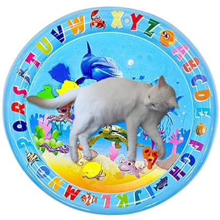 HunicandIU Wasser-Sensormatte für Katzen, Wasser-Sensor-Spielmatte für Katzen - Faltbares Katzenmattenspielzeug - Verdickte Sensor-Wasser-Spielmatte, Wasser-Sensor-Spielmatte zum Spielen mit