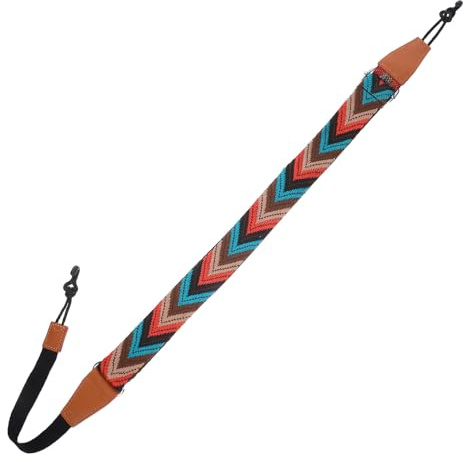 Vaguelly Ukulelegurt Tragegurt Gitarren schultergurt Retro Böhmischen Leder Gitarre Gurt Ethnische Stil Gürtel Sling für Elektro Akustikbass Ukulele Instrumentenzubehör