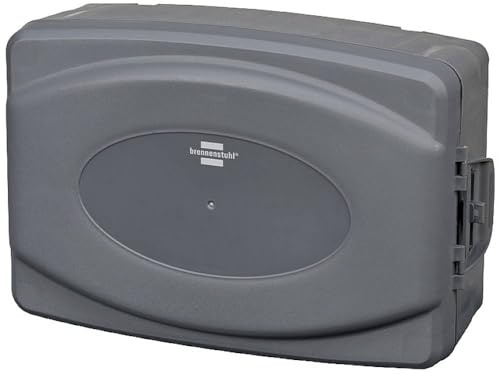 Brennenstuhl wetterfeste Box | IP54 Kabelbox wasserdicht für den Außenbereich zum Schutz von Steckverbindungen, Steckdosen, Adaptern, Transformatoren