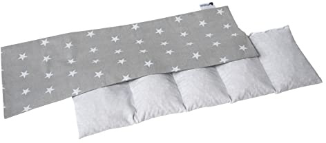 Medi Partners Kirschkernkissen Mikrowelle 60x20cm Körnerkissen groß Wärmekissen 800g 100% Baumwolle 5 kammern abnehmbarer Bezug - Kirschkernkissen nacken schulter Kältetherapie (Stars)