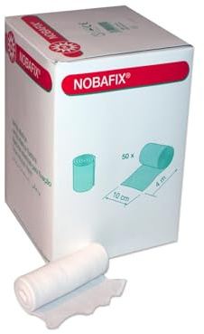 Nobafix Mullbinden 50 Stück Fixierbinden von Nobamed (8 cm x 4 m)