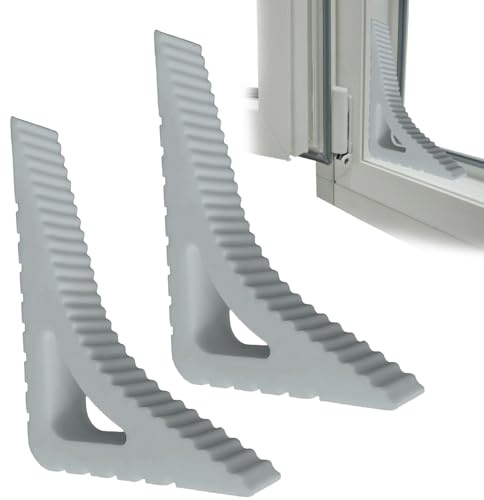2 Set Fensterstopper,Fenster Offenhalter,Fensterstopper Beim Lüften,Fensterfeststeller ohne Bohren,Gummi Fensterklammern & Balkontür Stopper – als Fenster Stopp für Badezimmer Küche Kinderzimmer