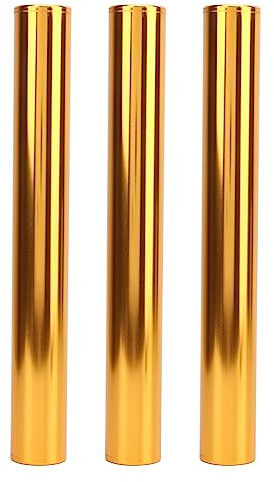 3pcsTraining Estafettestab Aluminiumlegierung Bahnfeld Estafettestangen Rennausrüstung Rennausrüstung Für Im Freien Laufsport Studentenstaffel Veranstaltungen(Gold)