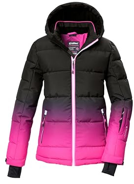 killtec Mädchen Skijacke/Ski-Steppjacke mit Kapuze und Schneefang KSW 330 GRLS SKI QLTD JCKT, pink, 176, 42469-000