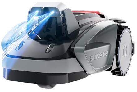 Sunseeker V3 Mähroboter ohne Begrenzungskabel 600 m², Vision AI Doppel-Auge, 42% Steigung, App-Steuerung, Rasenmäher mit EIN-klick-Mähen