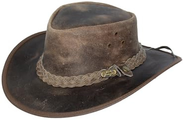 Black Jungle Bulat Lederhut, Westernhut, Australienhut, Cowboyhut