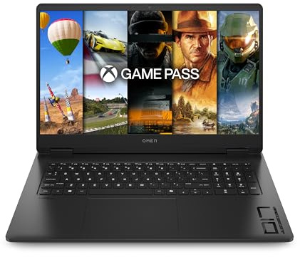 HP Omen Gaming Laptop | 17,3 Zoll FHD-Display - 144 Hz | AMD Ryzen 5 8645HS | 16 GB DDR5 RAM (2x8 GB) | 512 GB SSD | NVIDIA GeForce RTX 4050 (6GB) | QWERTZ | Windows 11 | 3 Monate GamePass | Schwarz