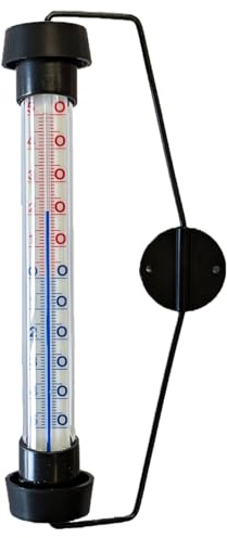 KOCH Fensterthermometer, Wetterfest aus Kunststoff mit Metallbefestigung, 21cm, +50°C bis -50°C