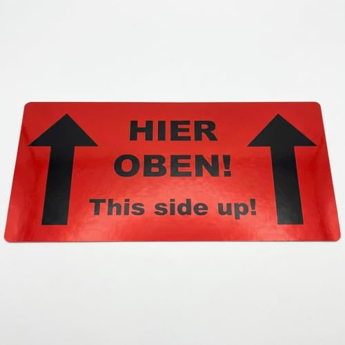50 Aufkleber Etikett Versandaufkleber Hier oben - this side up