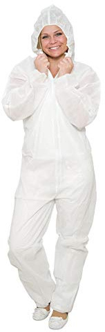 10 x Einweg Overall Weiß Gr. XXXL | Maleroverall Schutzanzug für leichte Malerarbeiten, Lackierarbeiten, Reinigungsarbeiten | Maleranzug Schutzkleidung Lackieranzug Einweganzug Overall mit Kapuze