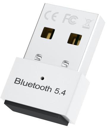 Confitik Bluetooth Adapter - USB Bluetooth 5.4 Dongle, Low Latency, Plug & Play, Kompatibel mit Windows 11/10/8.1/7 für Desktop und Laptop