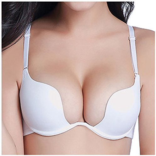 Nanier Damen Deep U Push Up Multiway Convertible Plunge BH Unterwäsche