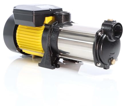 XPOtool Mehrstufige Kreiselpumpe 8700l/h 1100W Förderhöhe 52m, Ansaughöhe 8m, 2850U/min, Wasserpumpe für Hauswasserwerke, Haus und Garten