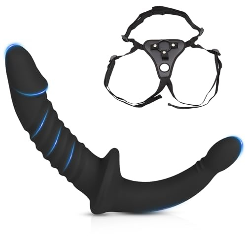Strap on Umschnall für Frauen Lesbian,Strapon-on Doppeldildo Abnehmbar Umschnall-Dildos,Umschnalldildo,Analdilos Herren,Dildo Schwarz Dildo Analplug Dildos mit Harness
