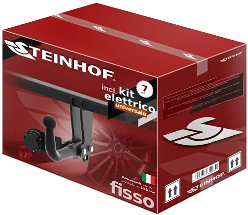 STEINHOF NEU Anhängerkupplung AHK starr kompatibel mit Ford Fiesta Fließheck 3/5-tür 2008-12.2012 mit 7-polig Universal-Elektrosatz