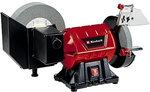 Einhell Nass-Trockenschleifer TC-WD 200/150 (max. 250 W, für Nass- und Trockenschliff, Metallkompaktbauweise, Funkenschutzglas, inkl. Grobschleif- und Nassschleifscheibe)