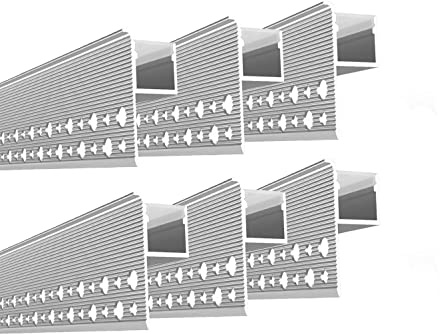Besseto Trockenbau LED Profil 6 Pack 3.3FT/1 Meter Trim Rand Trockenbau LED Streifen Aluminium Profil, Trimless vertiefte Aluminium LED Fliesen Profil für Wände und Decken