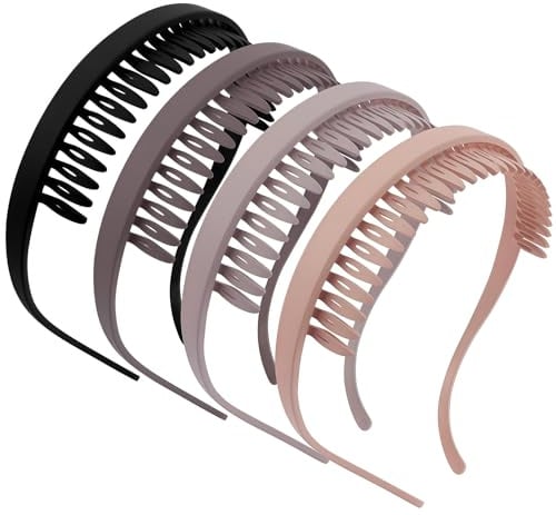 Cosblisvia Zig Zag Headband, Haarreifen Damen, Zigzag Headband, Quadratisch Haarreif für Brillenträger, Frauen, Mädchen für Make Up, Sport, Arbeit (Mehrfarbig)