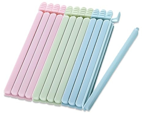 DYOUen 20cm 12 Stück Verschlussclips Beutel Verschlussklammern Groß Beutelverschlussclips für Küche Lebensmittel, Essen, Sandwich, Snacks, Kaffee Beutel (12)