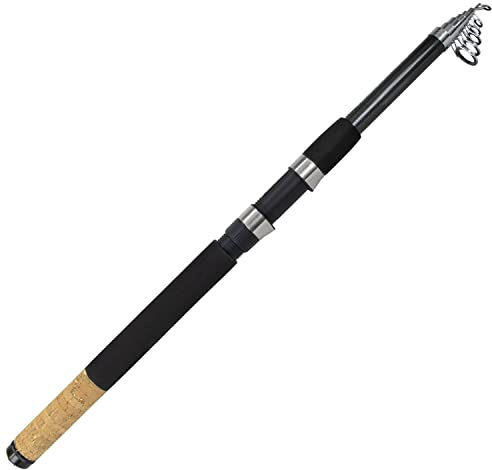 Roy Fishers Allround Tele – Vielseitige Teleskoprute – Mixed Carbon Blank – Kork & Eva Griff – Kompakte Transportlänge – Ideal für Forelle, Hecht, Karpfen & Aal - 3,60m - 40-80g