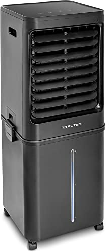 TROTEC Aircooler PAE 80 mobiler Luftkühler, 4-in-1 Luftkühler, Luftbefeuchter, Luftreiniger und Ventilator, 60 l Tank, 2,8 l/h Verdunstungsleistung, 4 Gebläsestufen, Timer, Nachtmodus