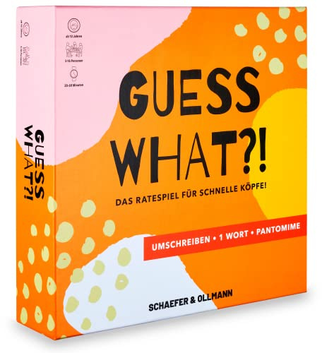 GUESS WHAT?! - Das Ratespiel für schnelle Köpfe! Begriffe erraten & Pantomime Spiel | Gesellschaftsspiel perfekt für lustigen Spieleabend mit Freunden & Familie
