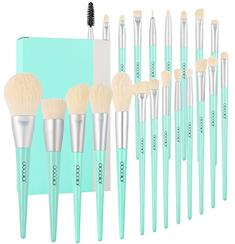 Docolor Make-up-Pinsel Set 22 Stück, Professionelle Kunstfaser Pinselset für Kabuki Pulver Grundierung Kontur Rouge Concealer Lidschatten, Weiche Make-up Pinsel für Frauen Anfänger