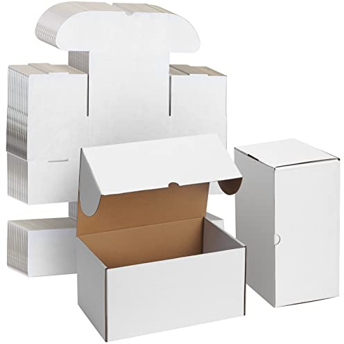 EYMPEU 20 Stück 25,4 x 17,8 x 12,7cm Weiße Versandkarton, Kartons für kleine Gegenstände, Spielzeug, Schreibwaren und Weihnachtspäckchen