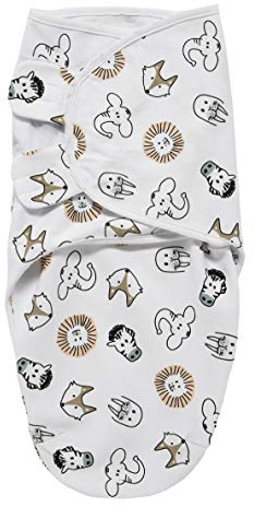MEYCO Pucktuch 0-3M. Swaddle 1,0TOG Neugeborene Animal Multicolor | 100 % Baumwolle - Oeko Tex zertifiziert - Pucksack - weicher Schlafkomfort - atmungsaktiv & feuchtigkeitsabsorbierend