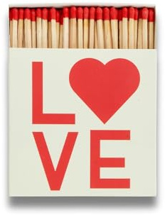 Curator Home Luxury Gift Long Safety Matches I Stylish Love Design Square Match Box
