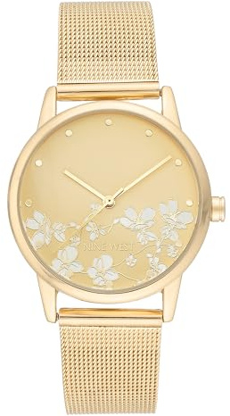 NINE WEST Women's Mesh Bracelet Watch