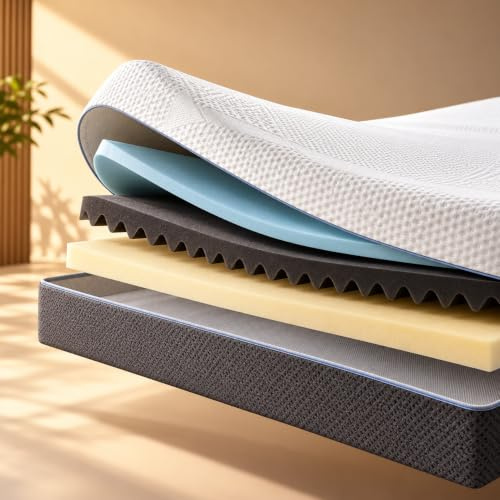 KNERST DuoFlex Matratze 90x200, 7 Zonen Mattress, H3/H4, 21 cm | Orthopädische Matratze, H3/H4, Komfortschaum & Gel Memory Foam, atmungsaktiv, 21 cm Höhe, wendbar, OEKO-TEX®