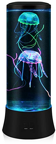 POYO Quallen Lampe, 38 cm LED Lavalampe mit Farbwechsel | 7 Farben Einstellen, Stimmungslicht Dekoration, Für Zuhause Büro, Geschenke für Kinder