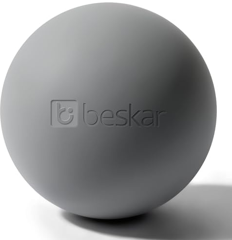Massage Lacrosse Bälle für Myofasziale Entspannung, Triggerpunkttherapie und Yogatherapie, Fußmassageball zur Linderung von Plantarfasziitis Grau