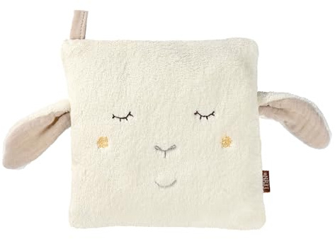 Fehn Kirschkernkissen Schaf BABYLOVE – Kuschelkissen für Babys | Mit entnehmbarem Wärme- & Kältesäckchen – Körnerkissen für Kleinkinder ab 0 Monaten