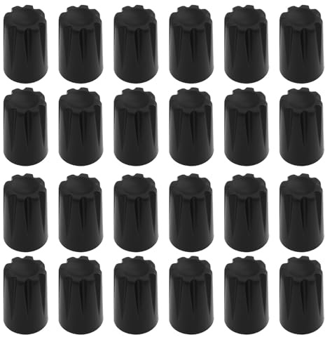LT Easiyl 50 Stück 6 Mm D-Schaft Schwarz Hoher Drehgeber-Steuerknopf D-Loch-Steuerknopf mit Konkaver Kappe Potentiometerknöpfe 6 Mm Schaftknopf Schwarz