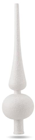Spitze weiß Christbaumspitze Baumspitze Spitze Aufstecker für Tannenbaum Tannenbaumspitze Weihnachtsbaum Weihnachten (Spitze-Weiss)