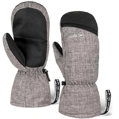 Tough Outdoors Robuste Outdoor-Winter-Ski-Fäustlinge für Damen und Herren – Schnee-Fäustlinge für kaltes Wetter – warme, isolierte, wasserdichte Snowboard-Handschuhe