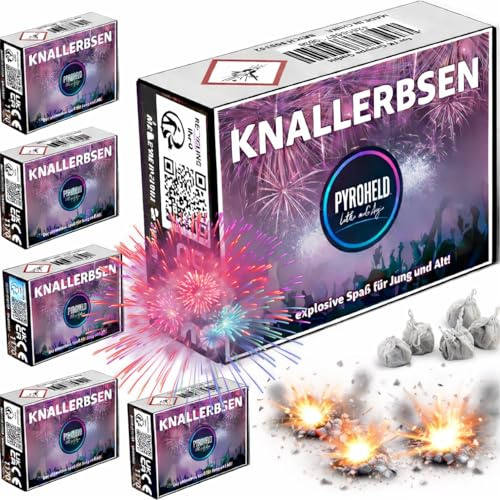 PYROHELD 1000x Fun Snaps - Knallteufeln & Knallerbsen - Ideal für Jugendliche und Kinder Jugendfeuerwerk für Silvester (1000x)