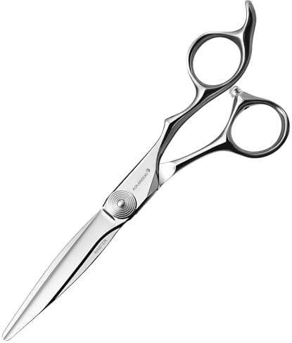 AOLANDUO 6 Haarschneideschere-Super SCHARF/Offset Design mit japanischen VG10 Kobalt Edelstahl Haarschere für Friseure & Salon Stylisten.